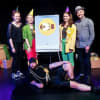 Stepladder Award winners - Lucy Adams, Greta Mitchell, Joe Boylan, Josie Dale-Jones with Oliver Lansley