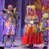 Gareth Hunter (The Sultan), Ray Spencer (Dame Bella Ballcock) and David John Hopper (Arbuthnot)