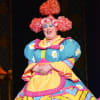 Morgan Brind as Dame Trott in Jack and the Beanstalk at Derby Arena