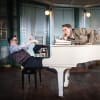 Rob Ostlere (Adam), John Partridge (Turai) and Charlie Stemp (Dvornichek) in Rough Crossing at Malvern Theatres