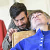 Luke Murphy as Harry Robinson and Rachel Laurence as Mrs Wilberforce in rehearsal