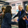 Ian McKellen meeting the audience and collecting donations post-show