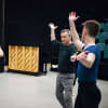 Sir David Bintley coaching students in Birmingham