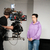 Kate O’Flynn being filmed for GREY MAN: A Stage and Screen Experiment
