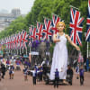 The parade featuring Imagineer’s giant Godiva during the Platinum Jubilee pageant in London