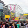 A packed Rotunda Square at a previous Birmingham Weekender