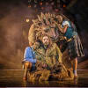 Kudzai Mangombe (Lucy), Stanton Wright (Aslan ) and Joanna Adaran (Susan)