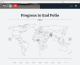 Map of polio incidence wordwide in 2012