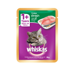 Whiskas วิสกัส อาหารเปียก แบบเพ้าช์ สำหรับแมว รสทูน่า 80 g