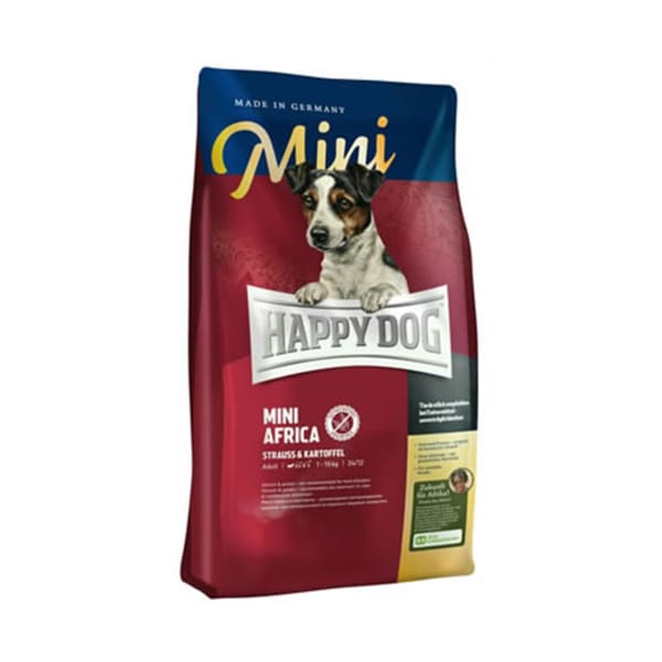Happy Dog แฮปปี้ด็อก อาหารสุนัข แบบเม็ด สำหรับลูกสุนัข มินิ แอฟริกา (เกรนฟรี)
