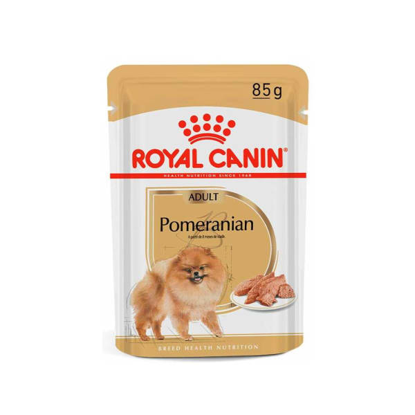 Royal Canin โรยัล คานิน อาหารสุนัขแบบเปียกเพ้าซ์ สำหรับสุนัขโตสายพันธุ์ปอมเมอเรเนียน