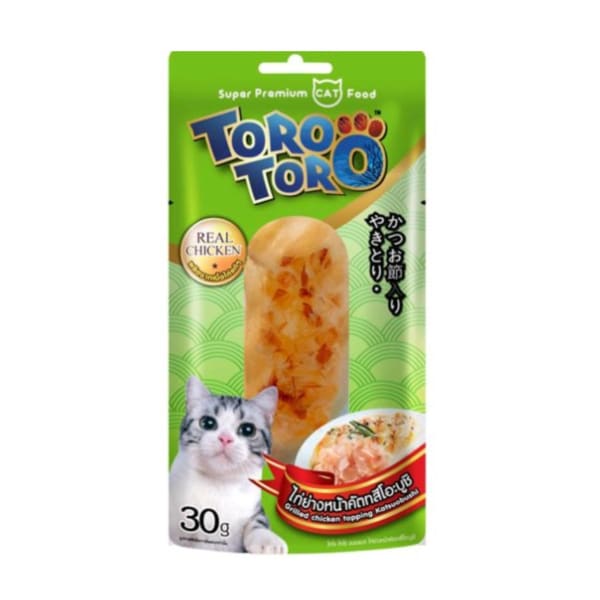 Toro Toro โทโร โทโร่ ขนมแมว ไก่ย่างหน้าคัตทสึโอะบูชิ 30 g