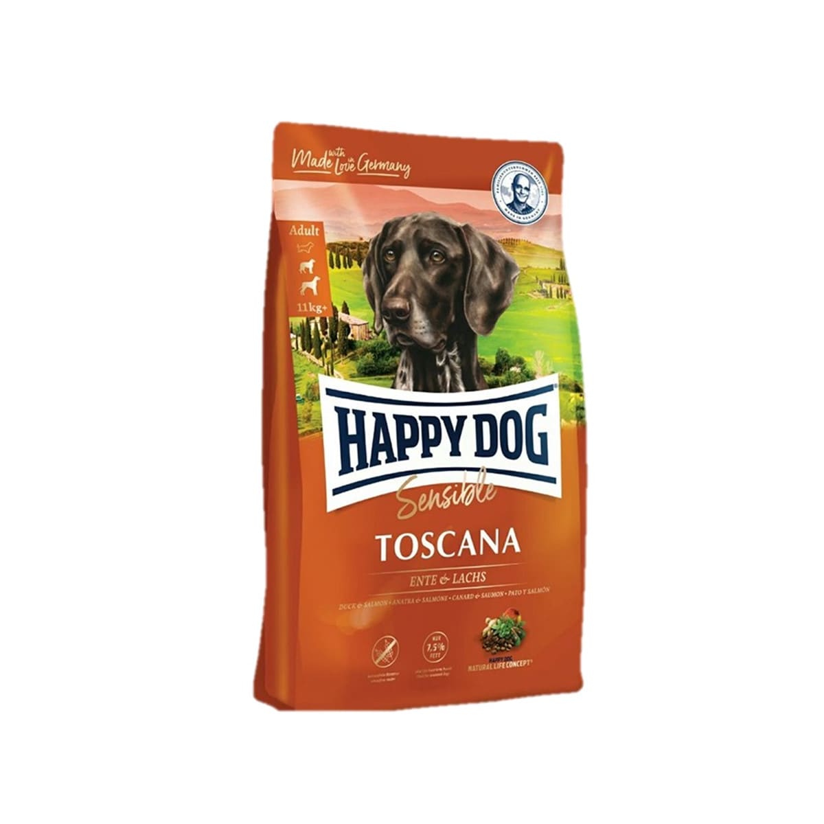 Happy Dog แฮปปี้ด็อก อาหารสุนัข แบบเม็ด สำหรับสุนัขโต ทอสคาน่า