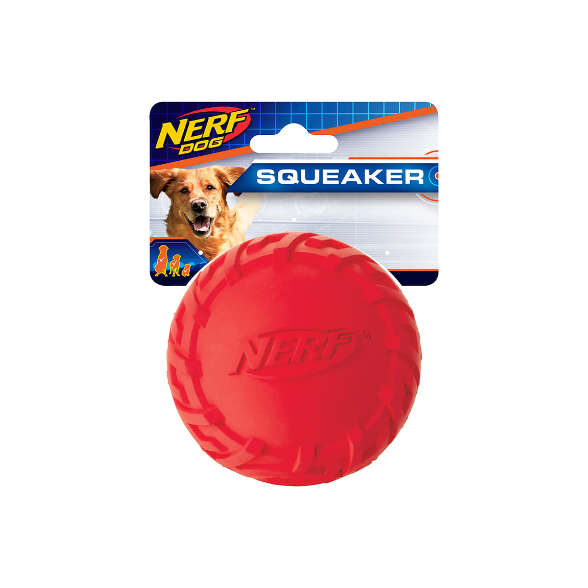 Nerf Dog เนิร์ฟ ด็อก ลูกบอลยางมีเสียง สำหรับสุนัข สีแดง ไซส์ M_1