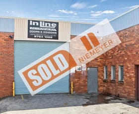 Factory, Warehouse & Industrial commercial property sold at Unit 10/112 Ashford Avenue Milperra NSW 2214