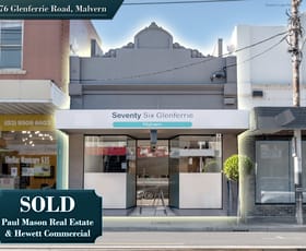 Shop & Retail commercial property sold at 76 Glenferrie Road Malvern VIC 3144