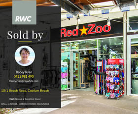 Shop & Retail commercial property sold at Shop 10/1 Beach Road Coolum Beach QLD 4573