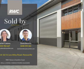 Factory, Warehouse & Industrial commercial property sold at Unit 16/11 Leo Alley Road Noosaville QLD 4566