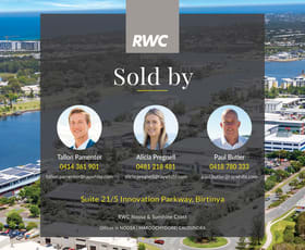 Medical / Consulting commercial property sold at Suite 21/5 Innovation Parkway Birtinya QLD 4575
