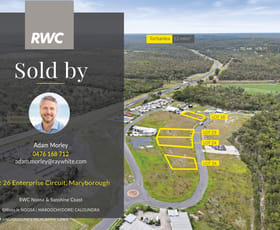 Development / Land commercial property sold at Lot 26 Enterprise Circuit Maryborough QLD 4650