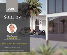 Factory, Warehouse & Industrial commercial property sold at Unit 2/88-92 Quanda Road Coolum Beach QLD 4573