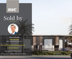 Factory, Warehouse & Industrial commercial property sold at 19/248-256 Quanda Road Coolum Beach QLD 4573