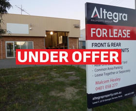 Factory, Warehouse & Industrial commercial property leased at Unit 3/36 Munt St Bayswater WA 6053