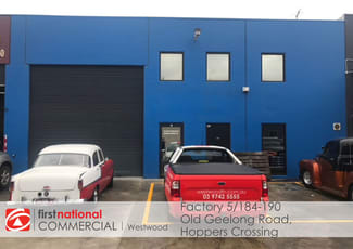 Factory, Warehouse & Industrial commercial property leased at Factory 5/184-190 Old Geelong Road Hoppers Crossing VIC 3029