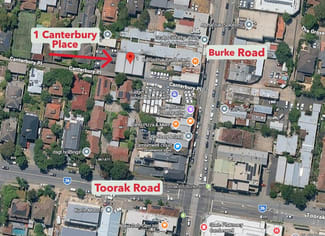 Showrooms / Bulky Goods commercial property for lease at 1 Canterbury Place Hawthorn East VIC 3123