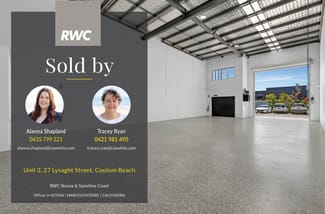 Factory, Warehouse & Industrial commercial property sold at Unit 2/27 Lysaght Street Coolum Beach QLD 4573 Factory, Warehouse & Industrial commercial property sold at Unit 2/27 Lysaght Street Coolum Beach QLD 4573