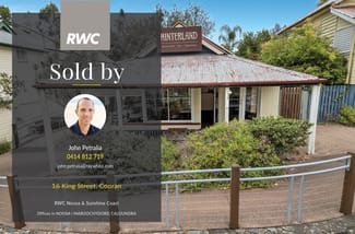 Shop & Retail commercial property sold at 16 King Street Cooran QLD 4569 Shop & Retail commercial property sold at 16 King Street Cooran QLD 4569