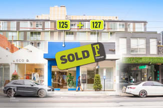Shop & Retail commercial property sold at 125 - 127 Toorak Road South Yarra VIC 3141