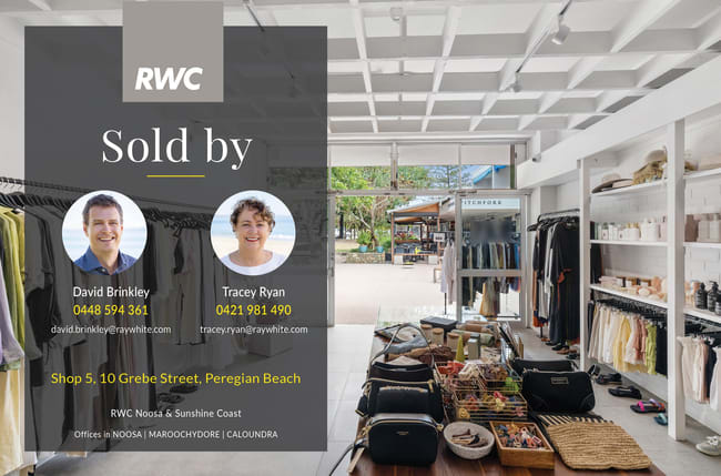 Shop 5/10 Grebe Street Peregian Beach QLD 4573 Shop 5/10 Grebe Street Peregian Beach QLD 4573