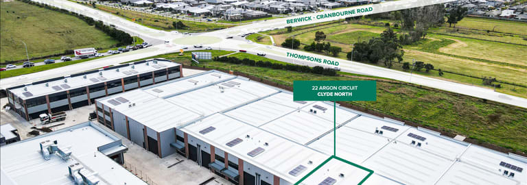 Factory, Warehouse & Industrial commercial property for lease at 22 Argon Circuit Clyde North VIC 3978