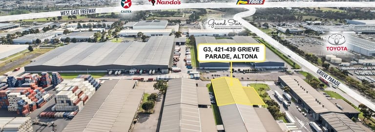 Factory, Warehouse & Industrial commercial property for lease at G3/421-439 Grieve Parade Altona North VIC 3025