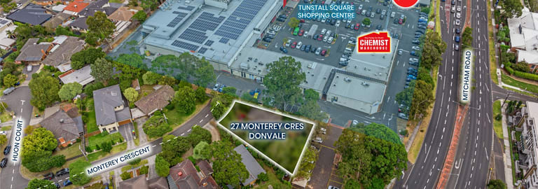 Development / Land commercial property for sale at 27 Monterey Crescent Donvale VIC 3111