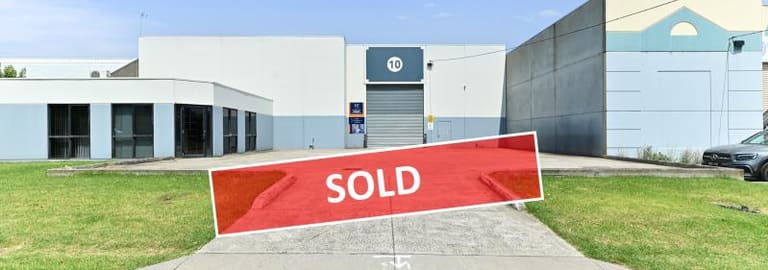 Factory, Warehouse & Industrial commercial property sold at 10 Swift Way Dandenong South VIC 3175