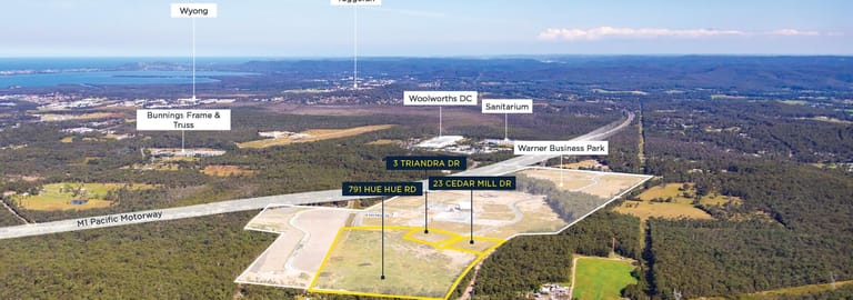 Factory, Warehouse & Industrial commercial property for sale at 23 Cedar Mill Dr, 3 Triandra Dr & 791 Hue Hue Rd Jilliby NSW 2259
