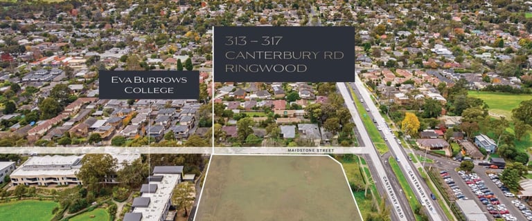 Development / Land commercial property for sale at 313-317 Canterbury Road Ringwood VIC 3134