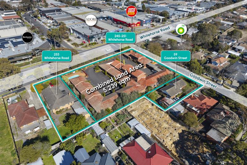 Click to view all images 245-251 & 253 Whitehorse Road & 59 Goodwin Street Blackburn VIC 3130 - Image 1