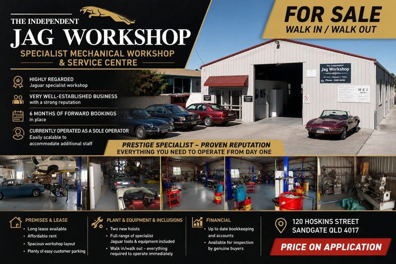 Prestige Automotive Workshop | Jaguar Specialist | Established Client Base WIWO Prestige Automotive Workshop | Jaguar Specialist | Established Client Base WIWO