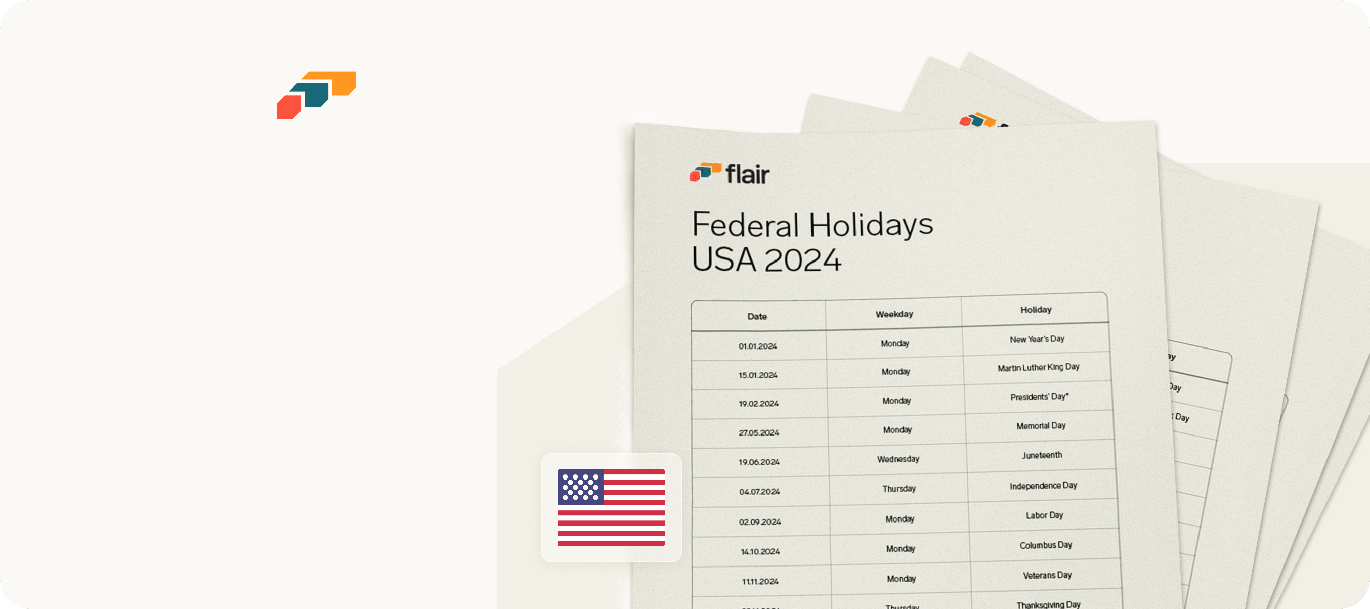 US Federal Holidays 2024 flair.hr