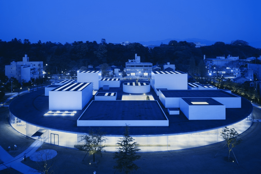 Kanazawa 21st Century Museum of Contemporary Art at Night