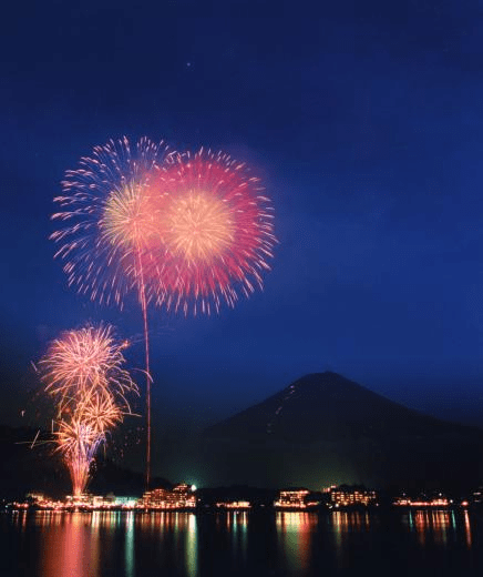 Mt. Fuji - Lake Kawaguchi Mountain Opening Fireworks Festival