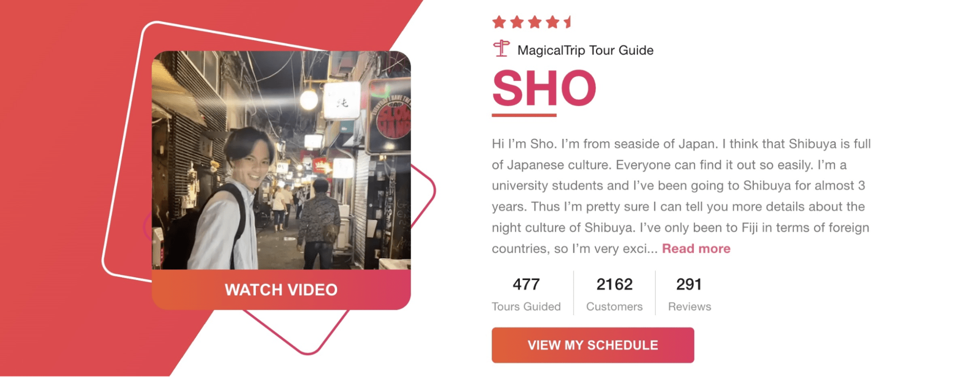 Sho: A Partner Who Makes Sightseeing Several Times More Enjoyable with Friendly Guidance