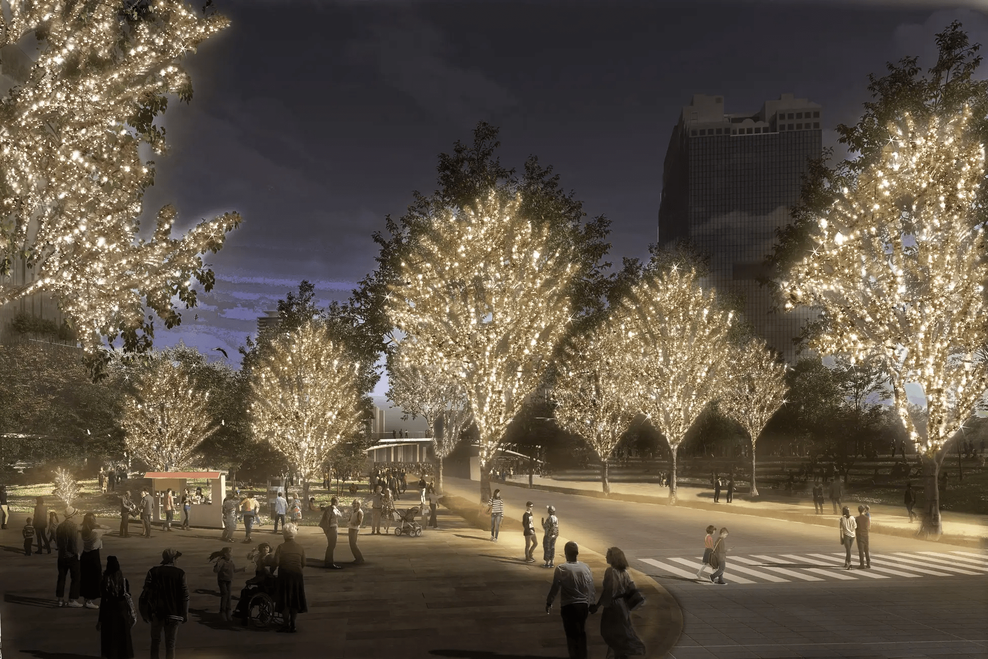 Grand Front Osaka: Champagne Gold Illumination in UMEKITA