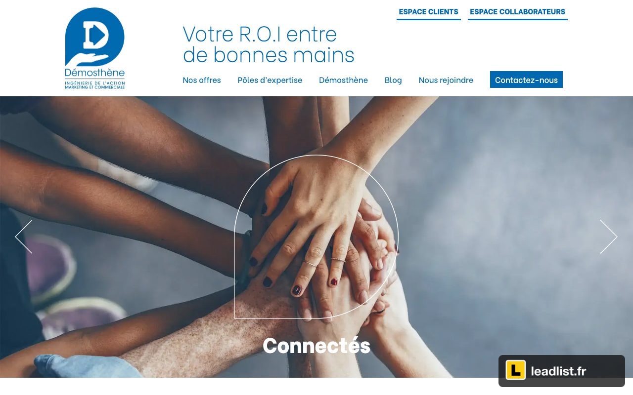 Page d'accueil du site de Démosthène