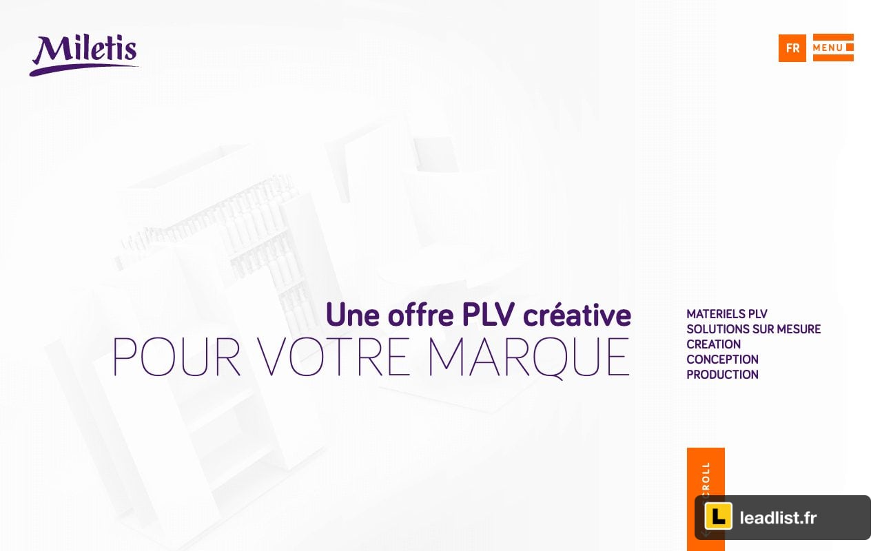 Page d'accueil du site de Miletis