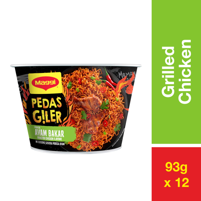 MAGGI PEDAS GILER BOWL GRILLED CHICKEN 93G