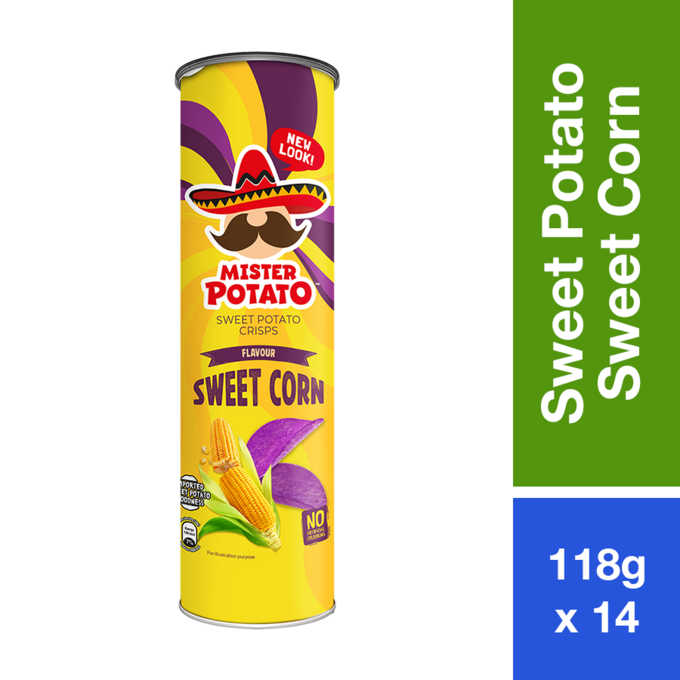 MISTER POTATO CRISPS 118G SWEET POTATO SWEET CORN